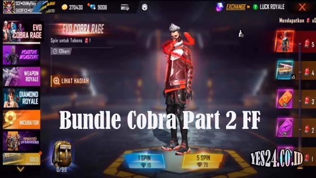Bundle Cobra Part 2 FF Rilis Terbaru 2021 - Begini Cara Mendapatkannya